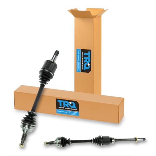 Image of TRQ Front Left and Right CV Axle Assembly Set 2 Piece with Plug-In Style Inboard Joint Compatible with 97-01 Lexus ES300 97-04 Toyota Avalon 97-01 Camry 3.0L Auto 98-03 Sienna 99-03 Solara 3.0L Auto
