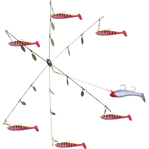 Heavy Duty 6 arms Umbrella Fishing Rig, School Fish Lure a rig Alabama Rigs for Stripers Salfwater Cover