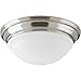 Progress Lighting P350051-009-30 One-Light LED Flush Mount, Brushed Nickel