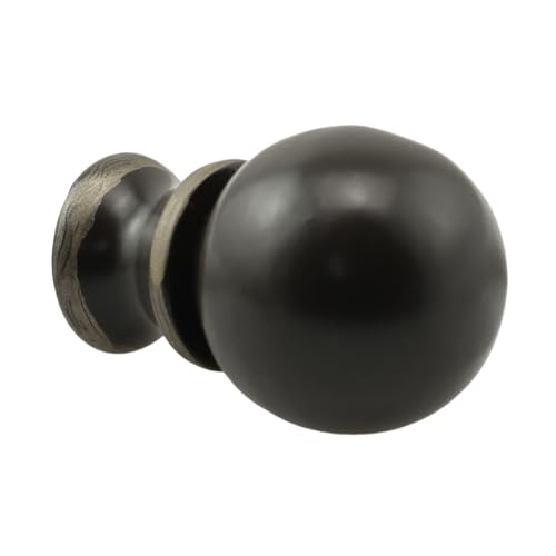 Image of 2PCS Ball Lamp Finial Cap Knob Lighting Lamp Finials Lamp Finial Small Spherical Lamp Finishes for Lamp Shade Holder, Table Lamps, Floor Lamps, Lamp Topper Knob, Black with Gold Trim