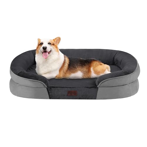 Dwanton Orthopedic Dog Bed for Medium Dogs with Gel Memory Foam, Waterproof Dog Sofa, Washable Pet...