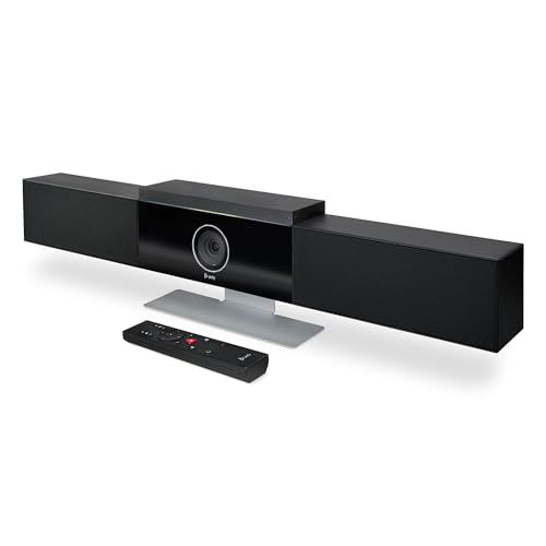 OLY Studio 4K USB Video Conference System (Plantronics) - Camera, Microphone, & Speaker Bar for Small & Medium Conference Rooms - - Teams/Zoom Certified (Renewed), Black