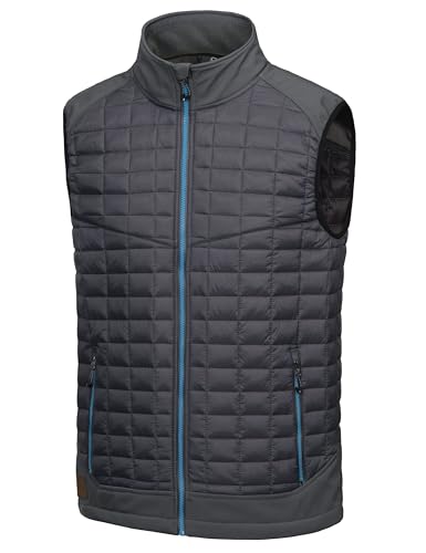 Little Donkey Andy - Little Donkey Andy Men’s Lightweight Puffer Vest, Warm Outdoor Sleeveless Jacket for Hiking Travel Running Grey XXL - -28%