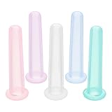 Tofficu Vakuum Venuze Gesicht 5stücke Silikon Augenmassage mit Schröpfen Runde Schröpfmassage Cups mit Starker Adsorption und Anti Rutsch Design für Beauty Salon und Zufällige Farbe