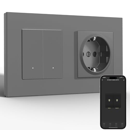BSEED Presa normale con interruttore luce smart (neutrale...