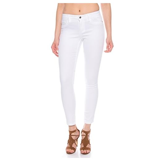 Caprihose Damen Sommer Jeans Stretch - Caprihosen Damen 3/4 Jeans, Capri Leggings -Sommerhosen Leicht High Waist Hose Frauen Leggings Stretch Elegant Knielang Kurze Sporthose-Yogahose-Jogginghose 5 ONLY Damen Skinny Jeans Hose mit Stretch in weiß Regulare Leibhöhe (M / 30L, Weiß)