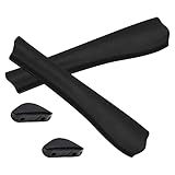 Bwake Replacement Earsocks & Nose Pads for Oakley Pit Bull Sunglasses OO9127 - Black