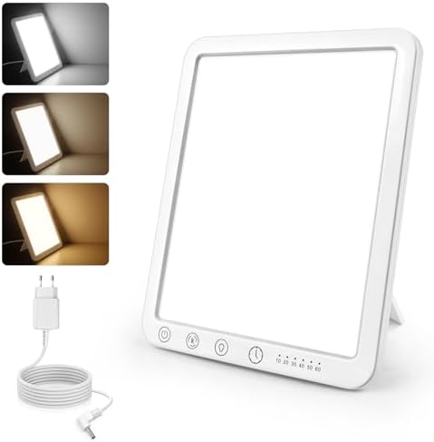 Lampe de Luminothérapie 15000 lux, Lampe à Lumière du Jour Compac...