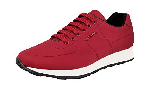 Prada Men's 4E3355 Red Nylon Sneaker US 10 / EU 9 (43)