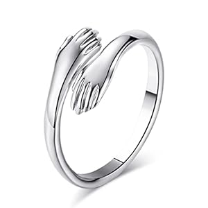 YouBella Jewellery Silver Plated Hug Ring for Men and Women (Silver) 16 31wc2394UXL. SL500 . SS300