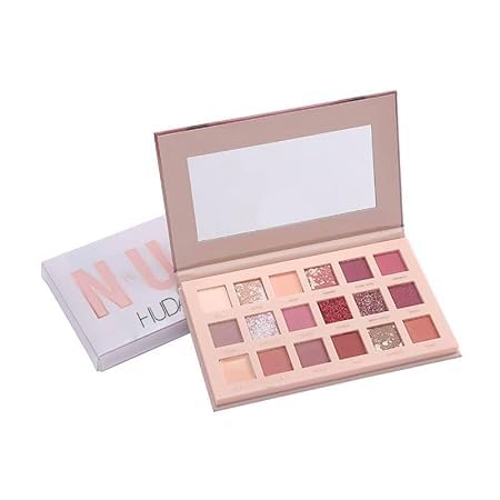 Image of Guriya Makeup Sponge & Nude Eyeshadow Palette - 18 Color Makeup Palette for Women High Pigmented Professional Mattes and Shimmers + Beauty Blender Sponge Puff for face
