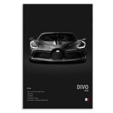 Bugatti Car Posters For Walls Vintage Racing Car Canvas Prints For Home Decor Office Decor CUnframe-style 12x18inch(30x45cm)