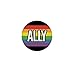 CafePress ALLY 1 Inch Rainbow Button 1