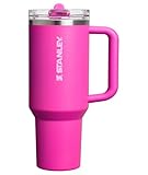 Stanley Quencher ProTour - Vaso con popote abatible con tapa a prueba de fugas, 40 onzas, popote y asa integrados, portavasos compatible para viajes, vaso de acero inoxidable aislado, sin BPA, flor