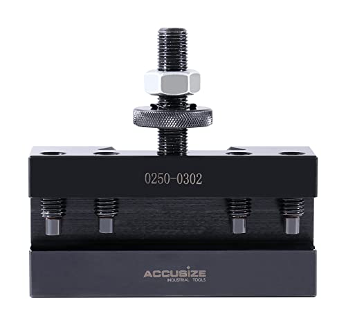 Image of Accusize Industrial Tools Style Cxa Boring, Turning and Facing Quick Change Tool Post Holder for 3 /4'' Tools, Style No 2, 0250-0302