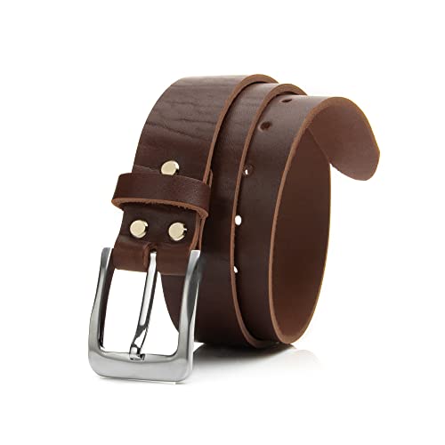 1.5 inch Men's Cowhide Genuine Leather Belt 38mm Classic