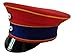 WW1 German Prussian Army Leib-Grande Husaren Regiment Officers Visor Hat Cap Rep Red Blue, Blue,red, 7 1/4