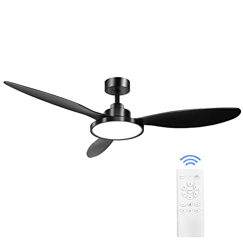 Ohniyou Black 52" Ceiling Fan with Light and Remote Control Outdoor Ceiling Fan for Patios with Light Small Modern Flush Ceiling Light 6-Speed Reversible Motor 3 Colors Light for Bedroom Ohniyou Black 52" Ceiling Fan with Light and Remote Control Outdoor Ceiling Fan for Patios with Light Small Modern Flush Ceiling Light 6-Speed Reversible Motor 3 Colors Light for Bedroom