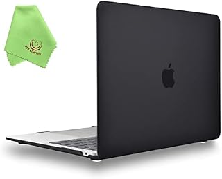UESWILL Compatible with MacBook Air 13 inch Case 2021 2020 2019 2018 Model A2337 (M1) A2179 A1932, with Retina Display Touch ID, Matte Protective Hard Shell Case Cover, Black