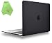 UESWILL Smooth Matte Hard Shell Case Cover for 2018 2019 MacBook Air 13 inch Retina Display & Touch ID & USB-C (Model A1932) + Microfibre Cleaning Cloth, Black