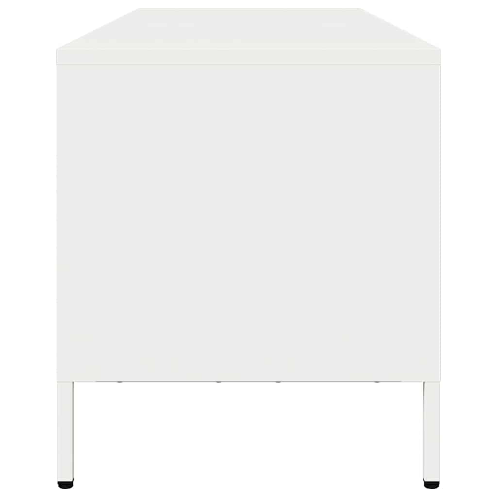 vidaXL Szafka RTV, biała, 135x39x43,5 cm, stal walcowana na zimno