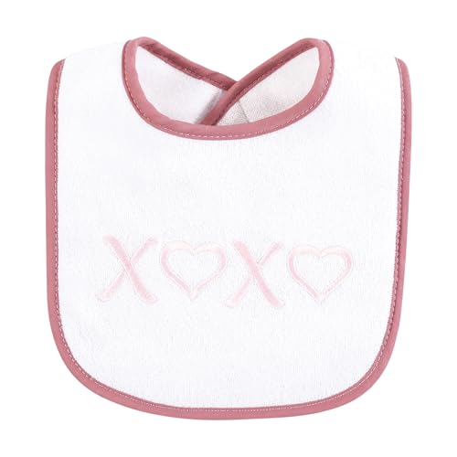 Image of Hudson Baby Infant Girl Cotton Terry Drooler Bibs with Fiber Filling, Cutest Family, One Size