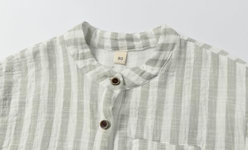 LittleSpring Boys Button Down Long Sleeve Uniform Dress Shirts with Tie3