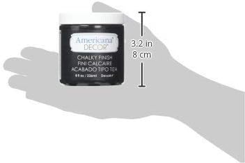 Americana Chalky Finish Paint 8oz, Carbon,Gray