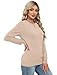 WIHOLL Tops for Teachers Womens Sweaters Lightweight Long Sleeve Shirts Crewneck Early Fall Fashion Clothing Business Casual Outfits for Women Apricot L