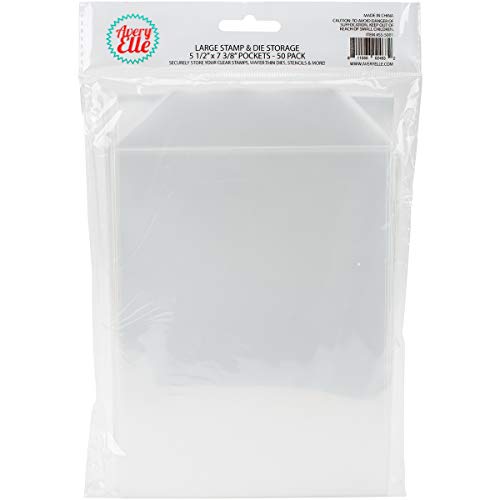 Avery Elle Stamp & Die Storage Pockets 50/Pkg-Large 5.5inX7.25in
