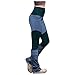 Produktbild LOPILY Hose Damen Hohem Band Bootcut Sporthose Farbenblock Yogahose Große Größen Schlaghose Elastisch Stretchhosen High Waist Jogginghose Freizeit Bauchweg Strumpfhose Weites Bein Gr.50 (Blau, 3XL)