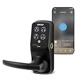 Lockly Fingerprint Bluetooth Keyless Entry Door Smart Lock (PGD628F) | Advanced Electronic Touchscreen System | Discrete PIN Code Input | iOS and Android | Auto Lock | Latch Edition (Matte Black)