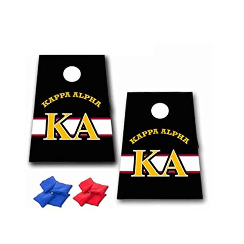 VictoryStore Cornhole Games - Kappa Alpha Order Cornhole Bag Toss Game - Horizontal Stripe - 8 Bags Included