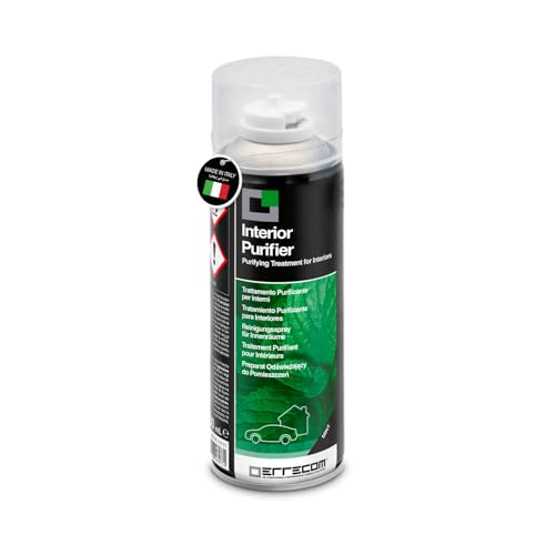 ERRECOM Interior Purifier A/C Car and Cabin Purifying Treatment Fast-Acting Air Conditioner Odor Removal and Long-Lasting Freshness Mint Fragrance 200 ml aerosol can