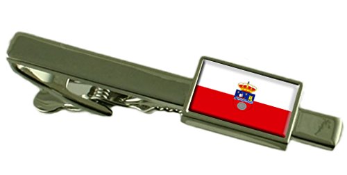 Clip de corbata de Cantabria con pasador elegante y bolsa de regalo incluida para hombre