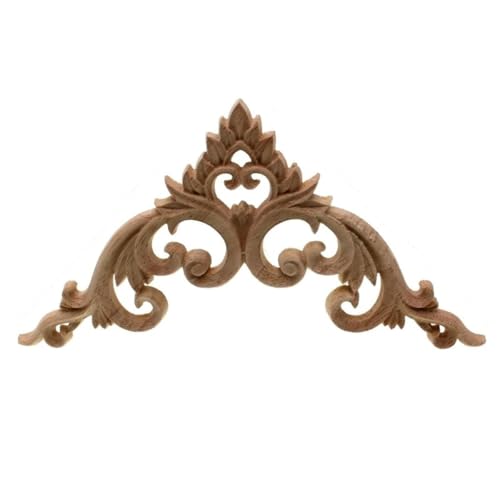 Bois sculpté ondulé 10cm pour moulure cadre de porte et décoration meuble motif floral - 2