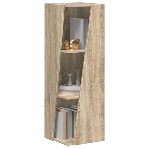 vidaXL Étagère latérale Chêne Sonoma 33 x 32 x 100,5 cm, Rangement Salon, étagère Moderne, Meuble autoportant, Solution Polyvalente, Organisateur en Bois