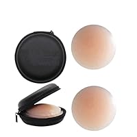 HELISHA Women’s & Girls Reusable Nipple Cover – Silicone Nipple Cover Bra Pad – Adhesive Reusable Nipple Pads – Thin Silicone Nipple Cover Pasties (Free-Size)