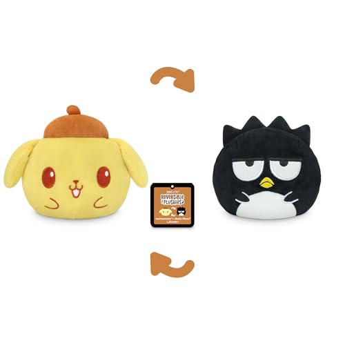 Image of TeeTurtle Reversible Sanrio Pompompurin and Badtz-Maru 4 Inch Flip Plush