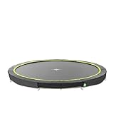 EXIT Toys Silhouette Sports Bodentrampolin - ø427cm - Großes Rundes Inground Gartentrampolin Outdoor - für Personen ab 14 Jahren - Mit Fußschutzsystem - Sicherer Einstieg - Gute Sprungkraft - Schwarz…