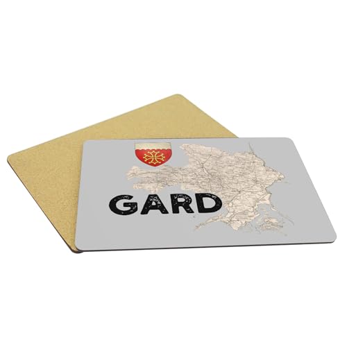 Set de table liège carte ancienne Nîmes grand format gris de collection - 5