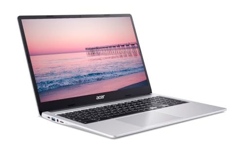 Image of acer Chromebook 315 15.6 inch inch FHD Laptop for Students, Intel Celeron N4500 Processor, 4GB RAM, 64GB eMMC + 128GB SD Card, WiFi 6, Up to 10 Hours of Battery Life, HDR Webcam, Type-A&C, Chrome OS, Silver
