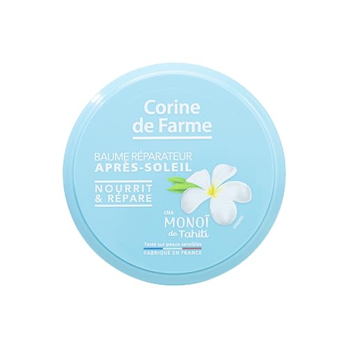 Corine de Farme - Bálsamo Reparador Aftersun - Crema Hidratante y Nutritiva - Clean Beauty - Monoi de Tahití, Manteca de Mango - Fabricación Francesa - 150 ml