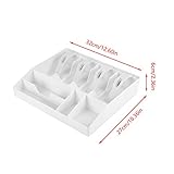 Acht Grids C Schublade Registereinsatz Münze T Casier Tidy Storage S Box Sicherere A C T Schublade Schubladen Register Speicher Coin Tably (WHITE)