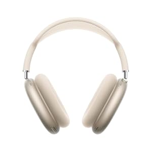 Apple AirPods Max Wireless Over-Ear Headphones, Pro-Level Active Noise Cancellation, Transparency Mode, Personalized Spatial Audio, USB-C Charging, Bluetooth Headphones for iPhone – Starlight