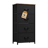 DWVO Dresser with 4 Drawers - Fabric Storage Tower, Organizer Unit for Room, Living Room, Hallway, Closets