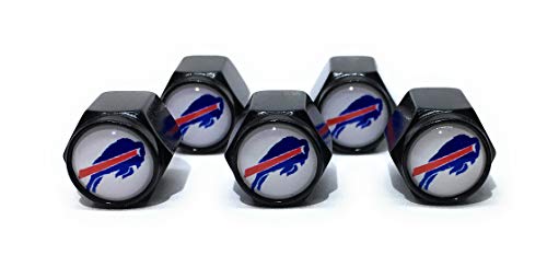 Buffalo Bills Metal Tire Valve Stem Caps Set / 5 Pcs for Cars