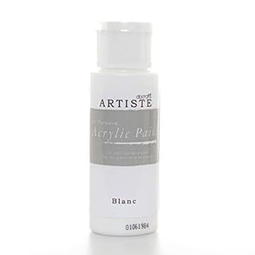 Artiste Acrylic Paint 59ml 2Oz Blanc, Quick-Drying Professional Art, Craft And Hobby Artists Paint, Vibrant Colour, Water-Based Paints Cover All Surfaces With Ease, Ideal For Travel Artists