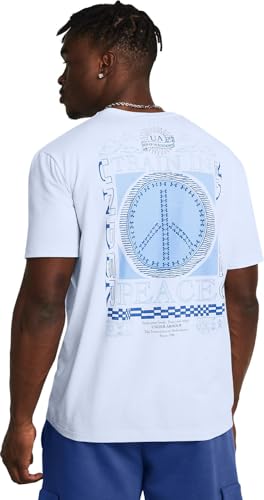 Image of Under Armour 1387719-464-LG UA M Sun UP to Sun Down SS Nimbus Blue LG