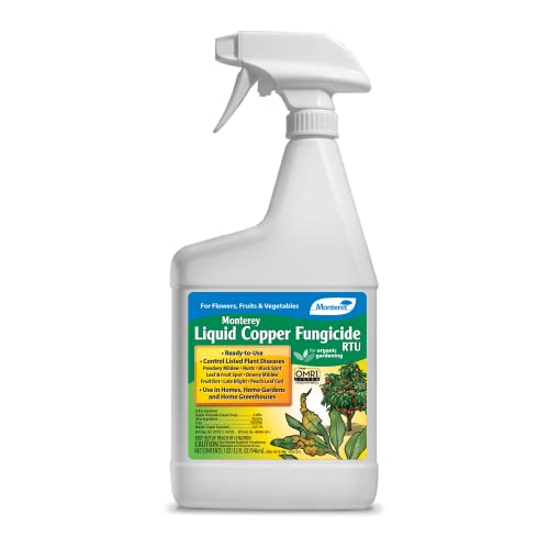 Image of Monterey Liquid Copper Fungicide RTU - Organic Gardening Fungicide for Flowers, Fruits, & Vegetables - 32 oz